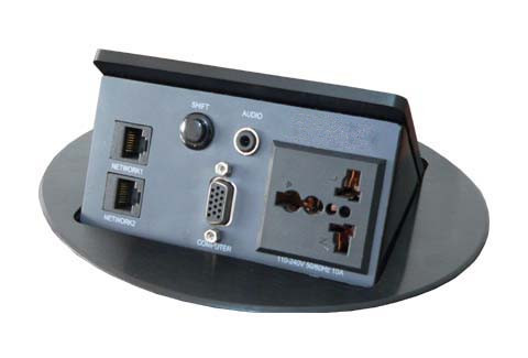 桌面嵌入式多功能信息接口 8 多媒体桌面插座 Multimedia desktop powerbar